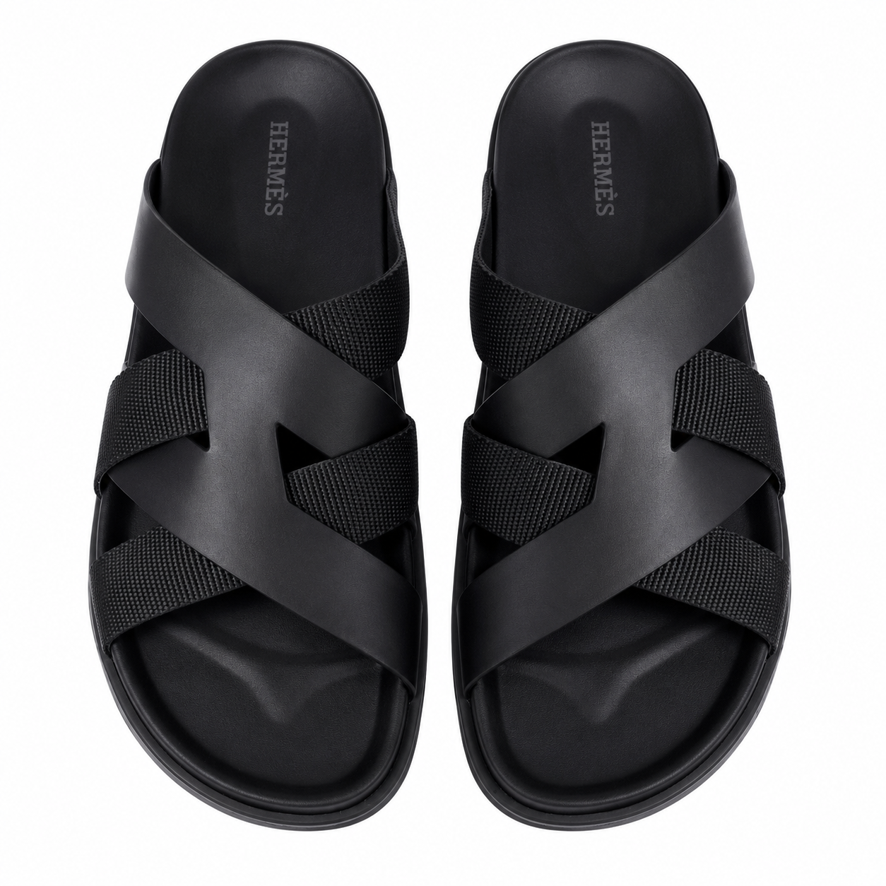 Black Hermes Slipper