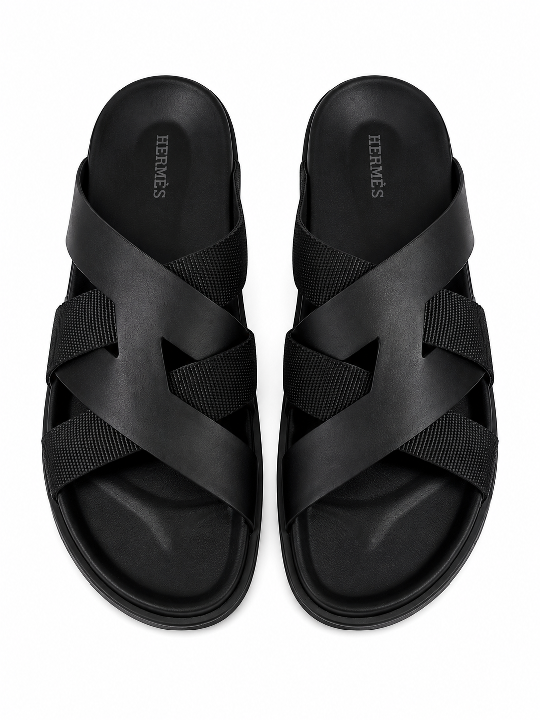 Black Hermes Slipper