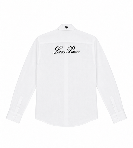 White Loro Piana Linen Shirt